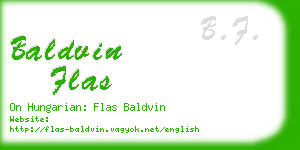 baldvin flas business card